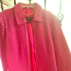 St John woven leather jacket